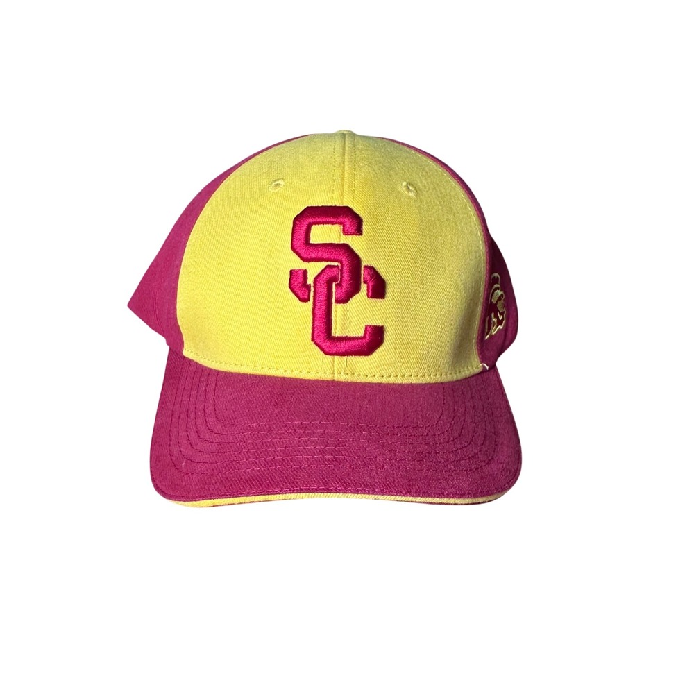 USC Trojans Captivating Headwear Baseball Cap Cardinal Gold Adjustable Hat NEW